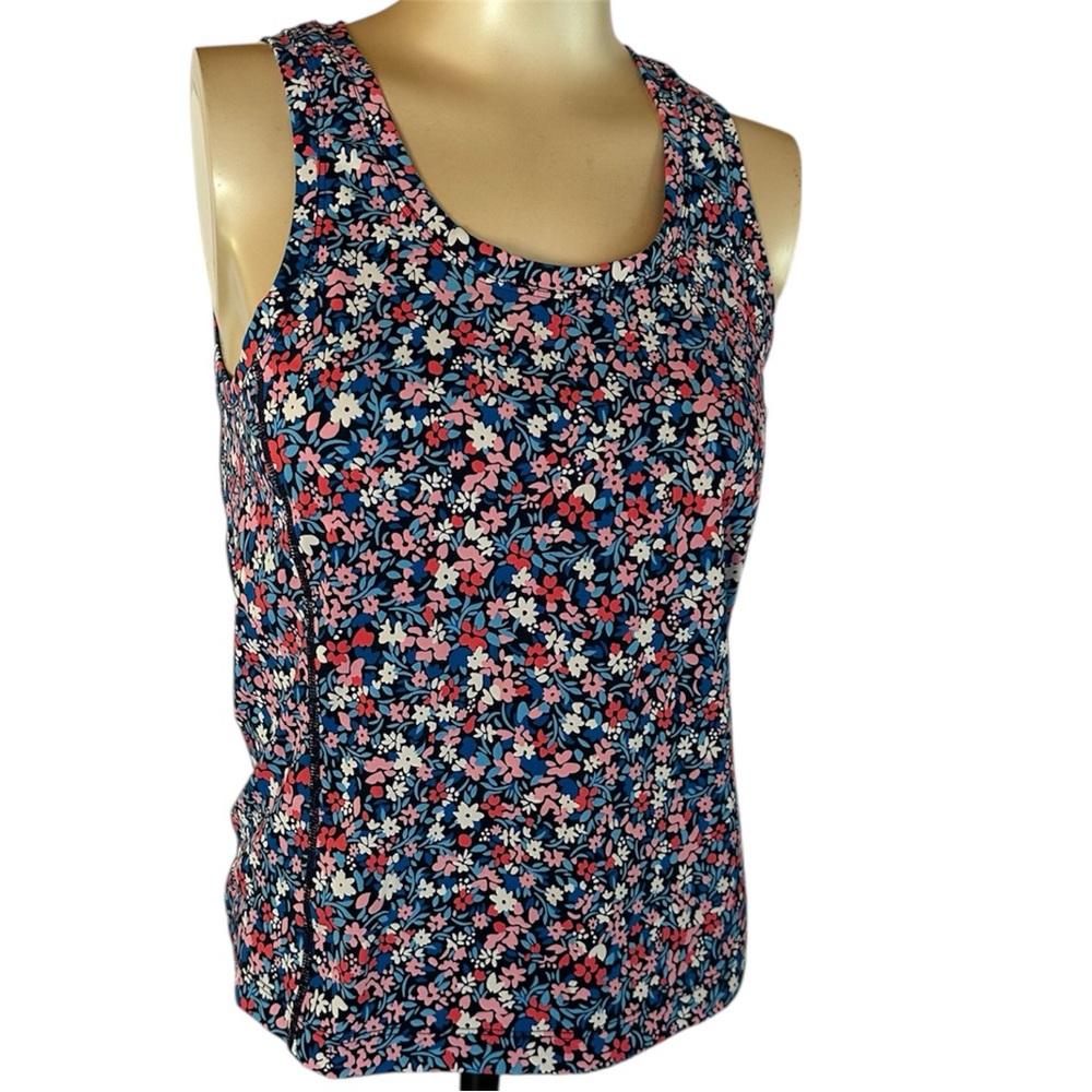 Draper James Tank Top Activewear In All Over Ditsy Floral Print XS